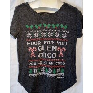 Mean Girls Movie Christmas Shirt  Small Dark Gray Short Sleeve Glen Coco S10